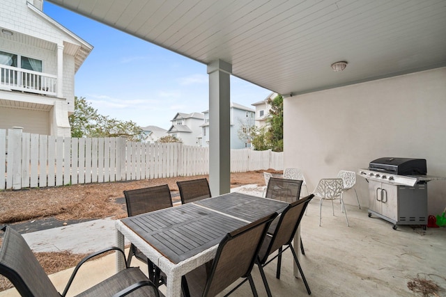 view of patio / terrace featuring area for grilling