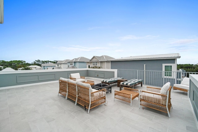 view of patio / terrace featuring an outdoor living space