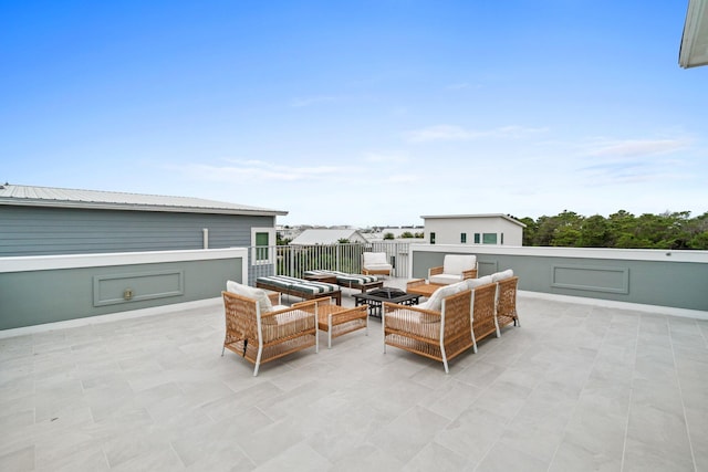 view of patio / terrace with an outdoor living space