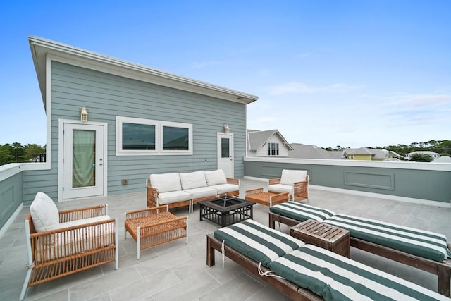 view of patio with outdoor lounge area