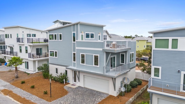 exterior space featuring a garage