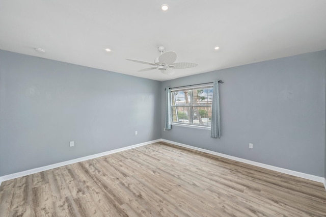 unfurnished room featuring light hardwood / wood-style flooring