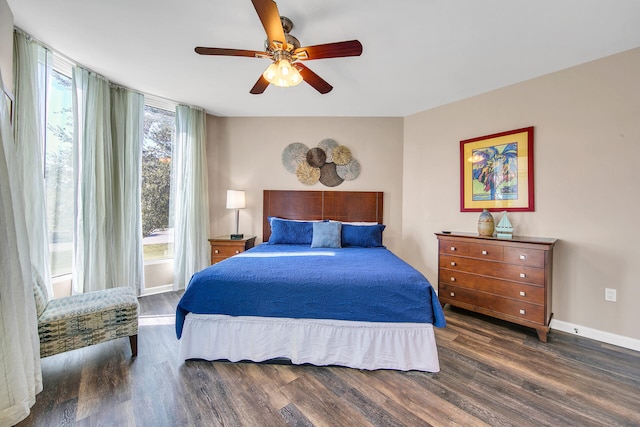 4207 Indian Bayou Trl Unit 2216, Destin, FL 32541 - bedroom with wood finished floors, baseboards, and a ceiling fan