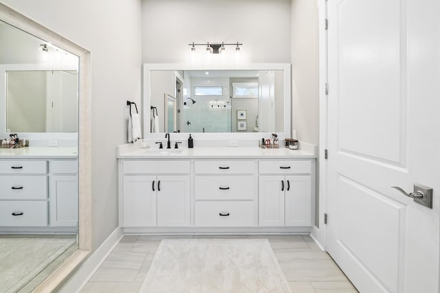 131 W Lafayette Rd, Inlet Beach, FL 32461 - full bathroom with a shower stall and double vanity