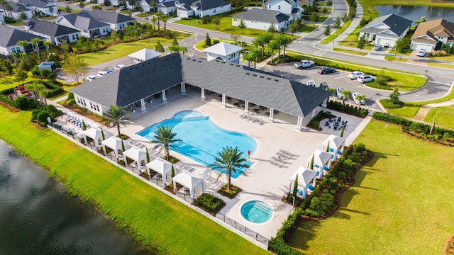 131 W Lafayette Rd, Inlet Beach, FL 32461 - aerial view of residential area featuring a pool area and a nearby body of water