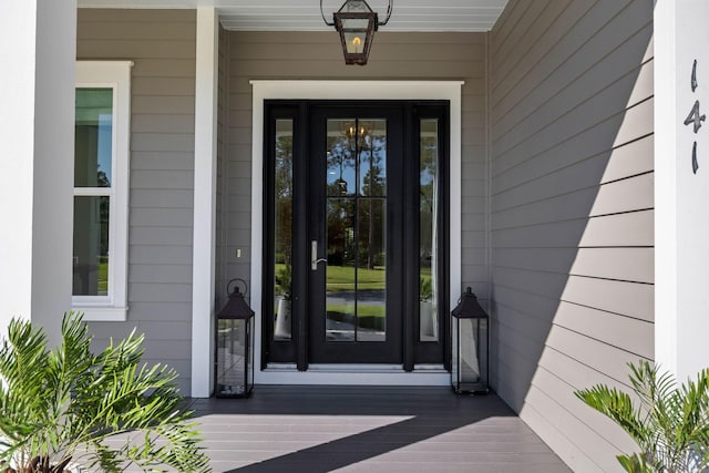 view of doorway to property