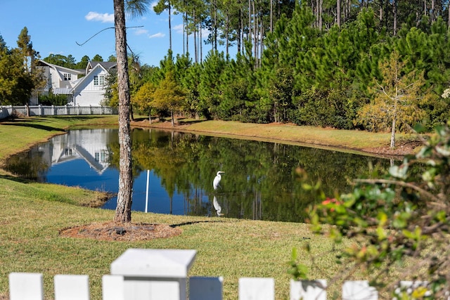 view of water feature