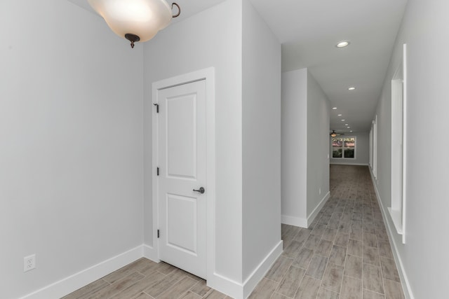 hallway featuring light hardwood / wood-style floors