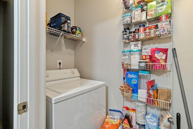 washroom featuring washer / dryer