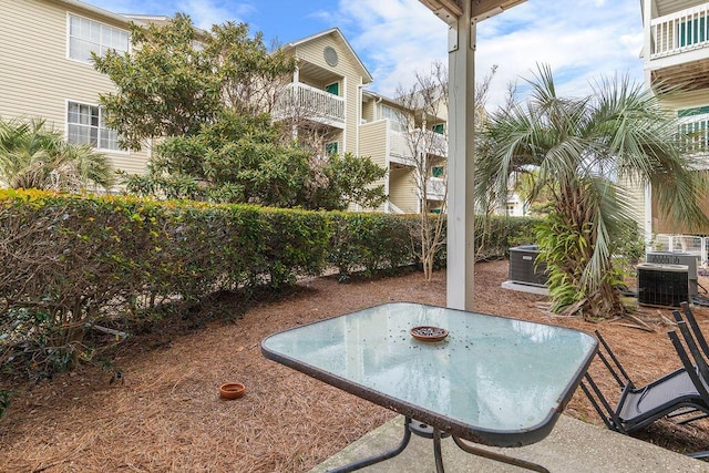 view of patio featuring central AC unit