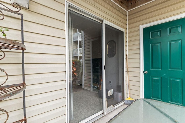 view of doorway to property