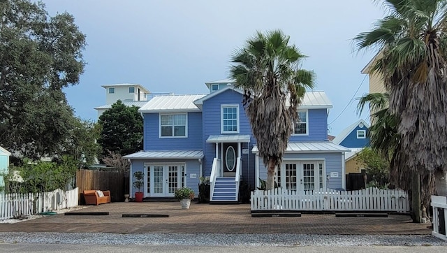 view of front of home with french doors