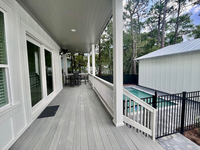 view of wooden terrace