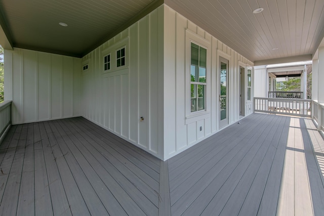 wooden deck with a porch