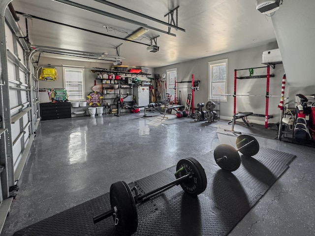 interior space featuring a garage door opener