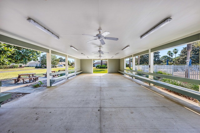 view of patio / terrace with ceiling fan