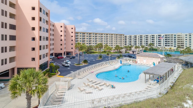 view of pool with a patio