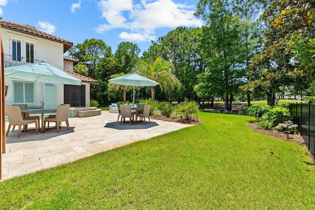 view of yard with a patio