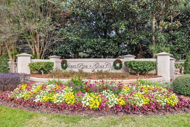 view of community sign