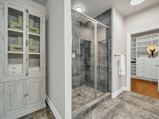 bathroom featuring walk in shower