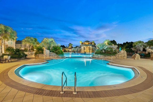 view of pool with a patio area