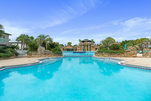 view of pool with a patio