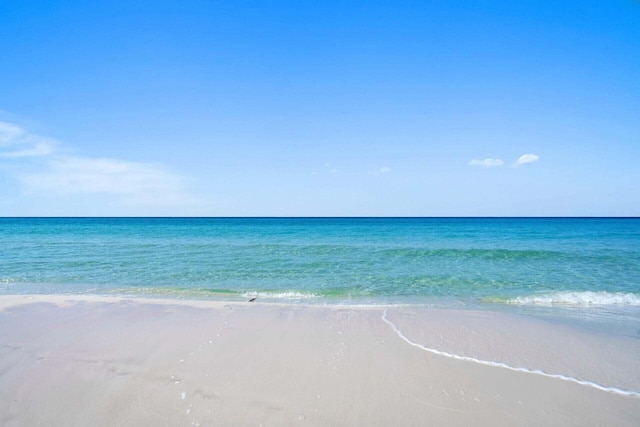 view of water feature featuring a beach view