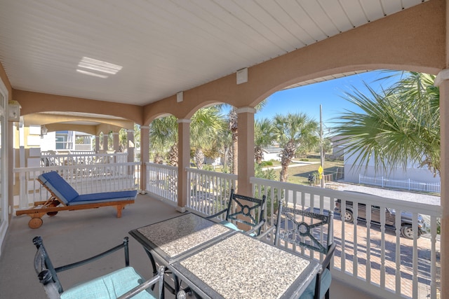 view of patio with covered porch