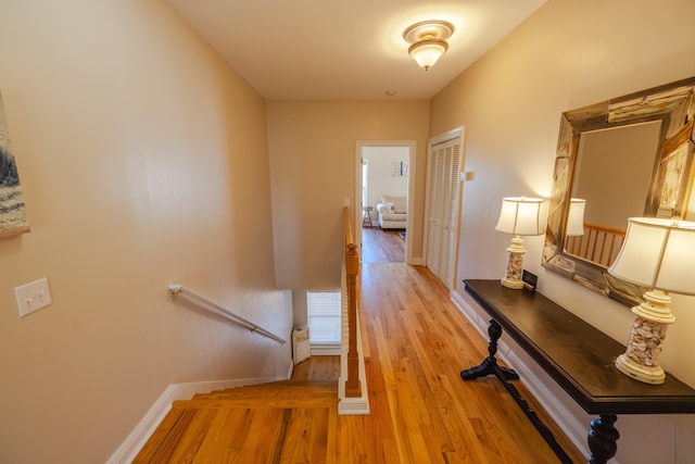 hallway featuring light hardwood / wood-style floors