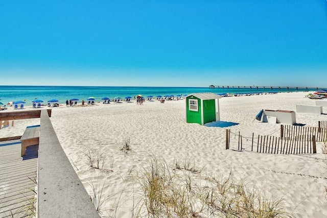 water view with a beach view