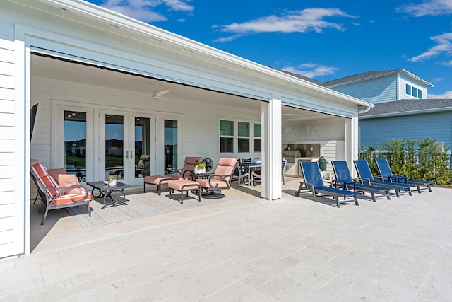 view of patio with french doors