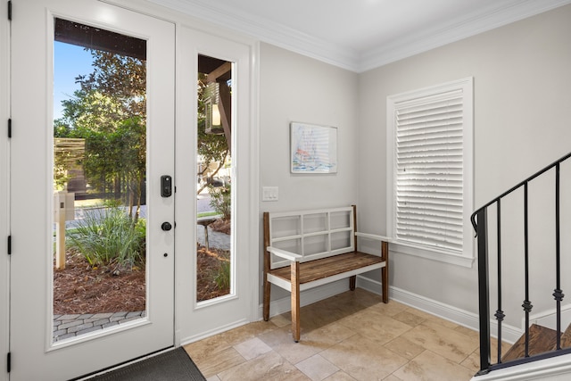 doorway with ornamental molding