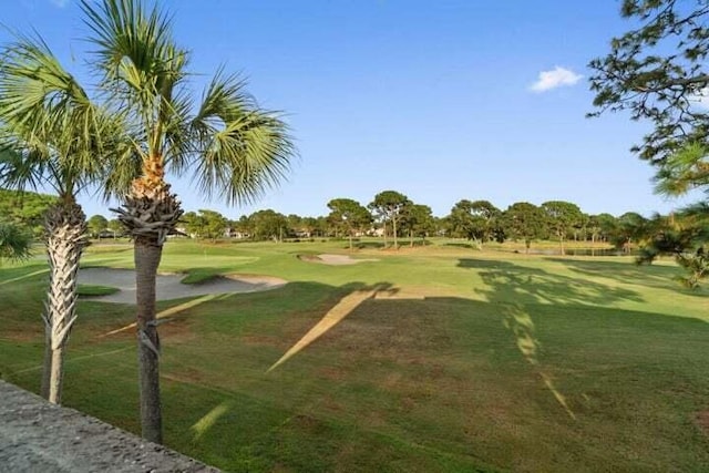 view of property's community featuring a yard