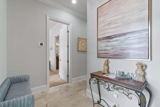 1900 Baytowne Loop, Miramar Beach, FL 32550 - hallway with ornamental molding and baseboards