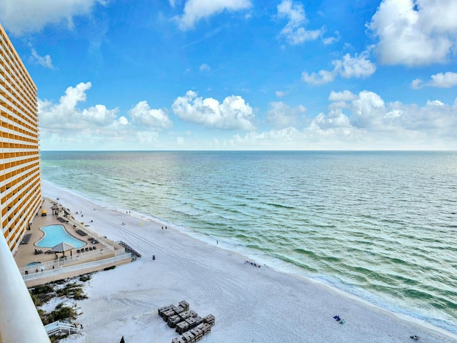 water view with a beach view