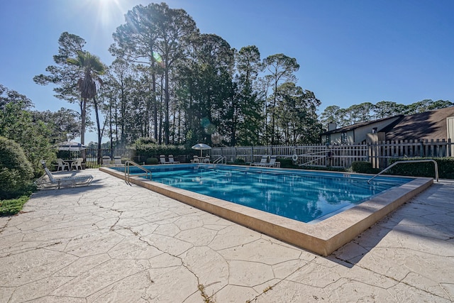 view of pool with a patio