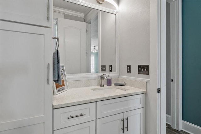 14138 State Highway 20, Niceville, FL 32578 - bathroom featuring vanity and crown molding