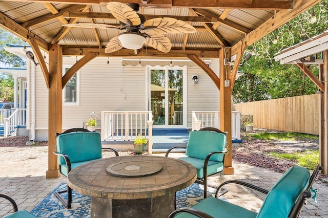14138 State Highway 20, Niceville, FL 32578 - view of patio featuring ceiling fan and a gazebo
