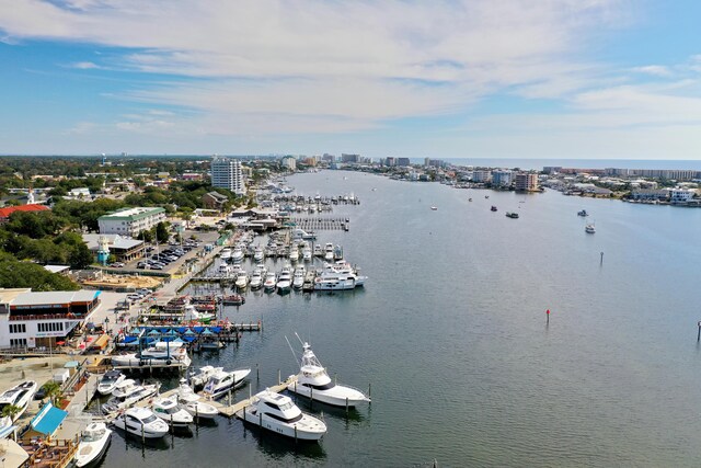 exterior space featuring a water view