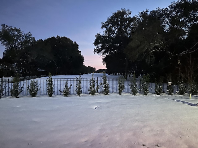 view of snowy yard