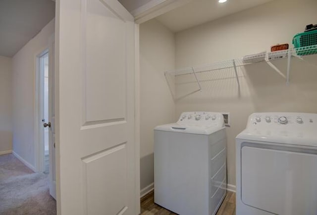 laundry room featuring washer and clothes dryer