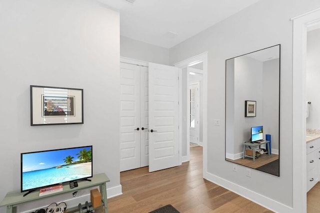 interior space featuring light hardwood / wood-style floors