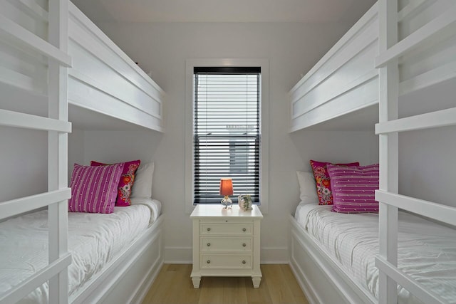 bedroom featuring light hardwood / wood-style floors