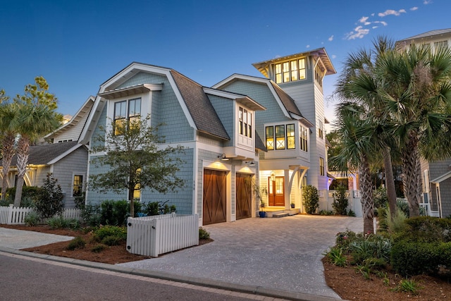 view of front facade with a garage