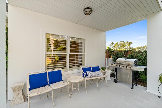 view of patio with grilling area