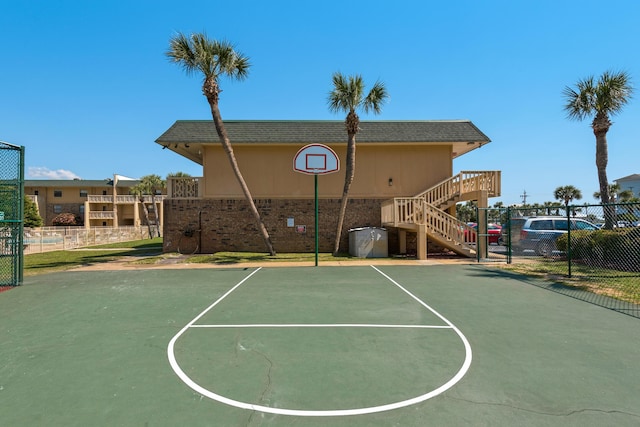 view of basketball court