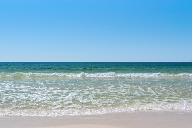 property view of water featuring a view of the beach