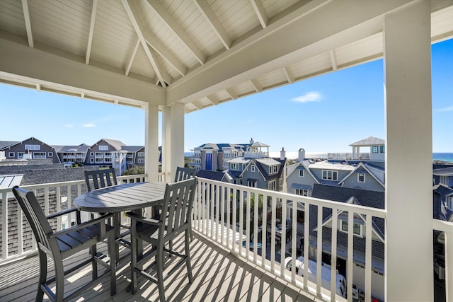 balcony featuring a residential view
