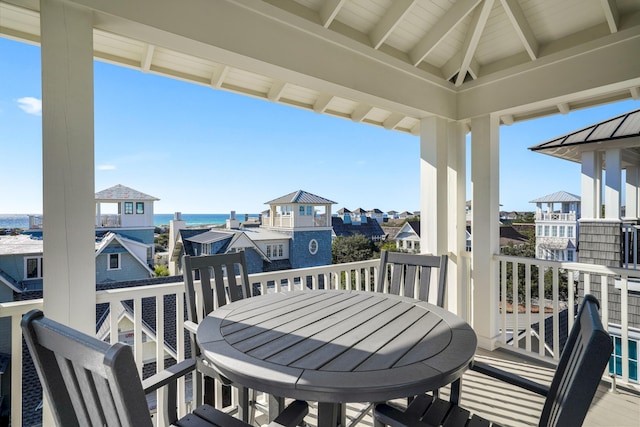 balcony featuring a residential view