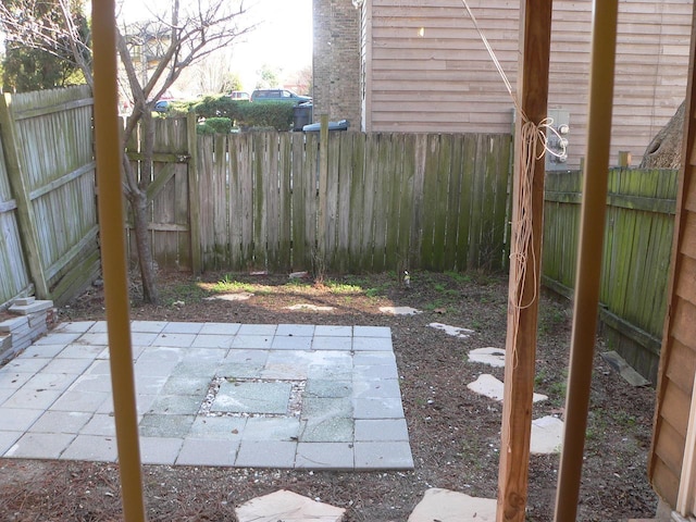 view of yard with a patio area